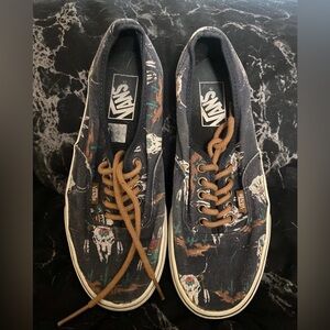 Vans Men's Black and Brown Patterned Sneakers